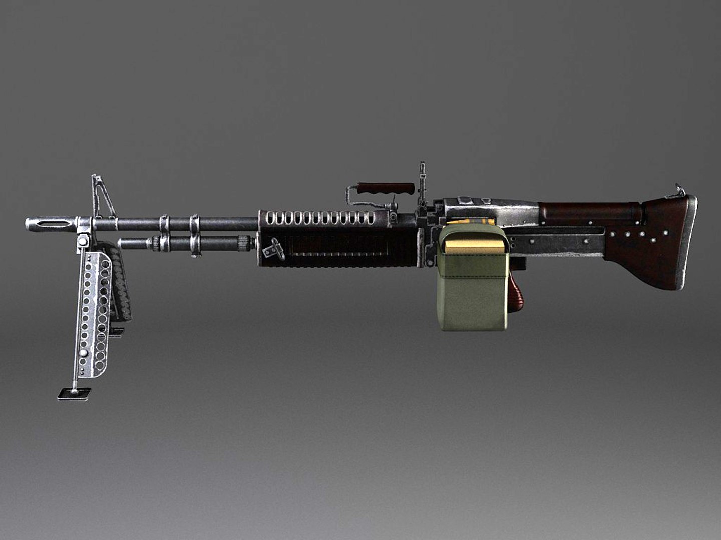 3d Model Machine Gun M60