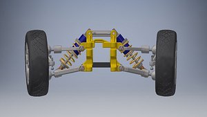 3D Double wishbone suspension 3d model model