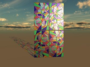 glass coloured 3d model