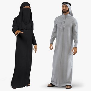 3D model arab people rigged