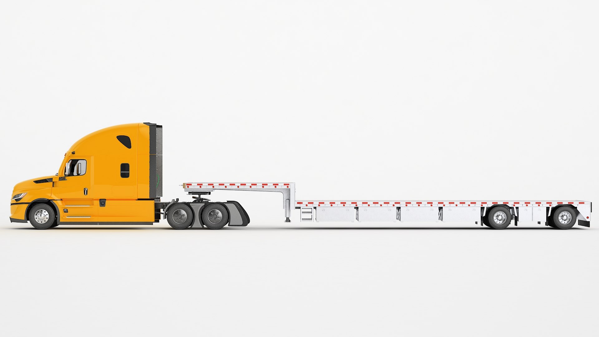 Semi Truck Sleeper Cab Generic Flatbed Trailer 01 model https://p.turbosquid.com/ts-thumb/nJ/W86uft/jw/color0002/jpg/1783422007/1920x1080/fit_q87/addcd449bb8b747f9549d7e786a3598fe2d2d3fa/color0002.jpg