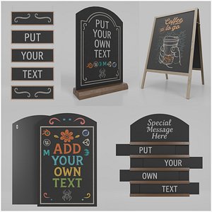Versatile Advertising Solutions - Customizable Chalkboards 3D model