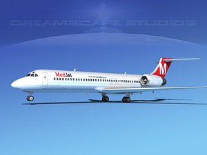3d turbines boeing 717-200 jet model