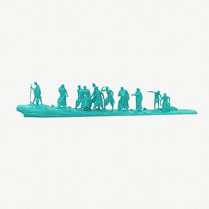 3D statues march gandhi salt