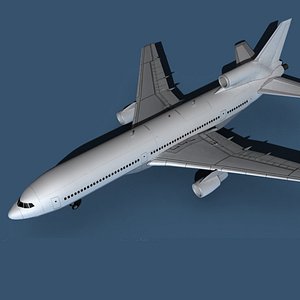 Lockheed L-1011-50 Unmarked 2 3D model
