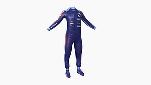 Racing Pilot Uniform A03 Dark Blue - Character Clothing Design