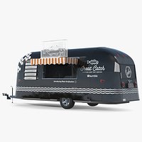 Black Catering Trailer Mockup
