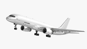3D Boeing 757-200PF Generic White