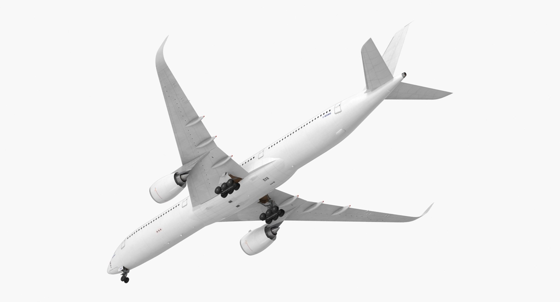 Airbus A350-1000 Generic Rigged 3D model preview