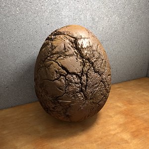 obj egg stone fossil