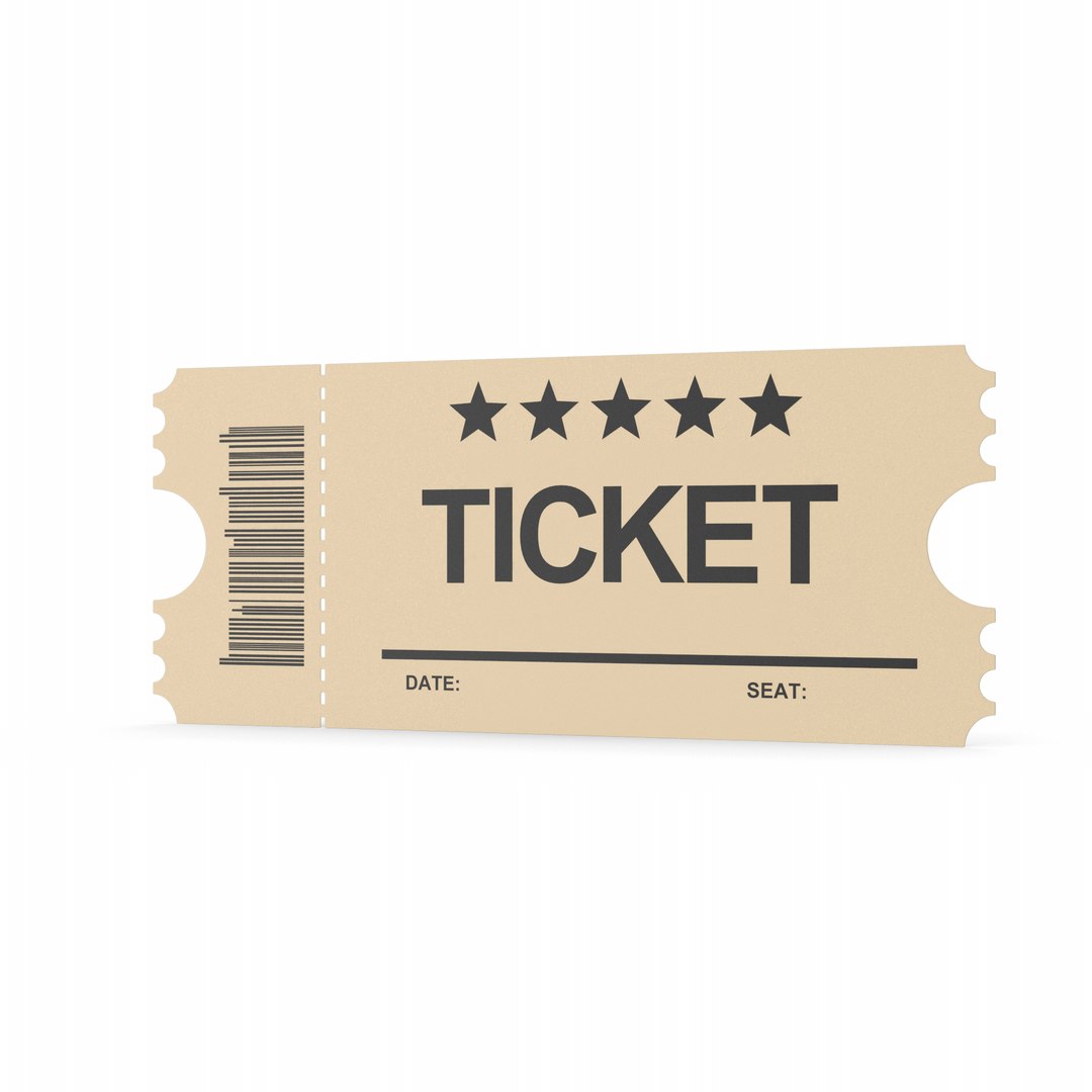 3D Cinema Ticket - TurboSquid 2170931