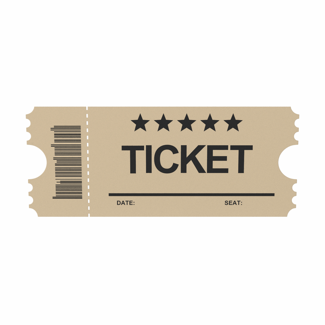 3D Cinema Ticket - TurboSquid 2170931