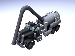sewer vacuum truck pump 3d model