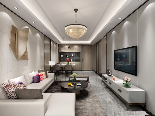 3D 76- - Modern living room