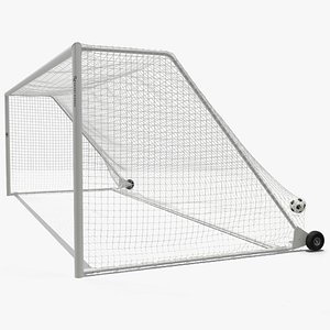 soccer ball hits goal 3D model