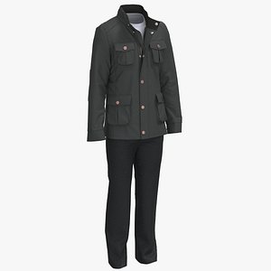 Waxed Jacket 2 Outfit 3D