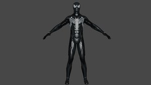 3D Spiderman Black Suit