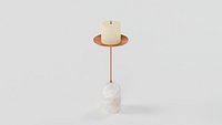Candle Marble bronze marble candleholder Low Poly PBR 4K Textures