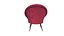 Velvet Red Scalloped Armchair