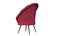 Velvet Red Scalloped Armchair