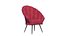 Velvet Red Scalloped Armchair