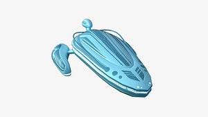 Alien Spaceship UFO H12 Cartoon - Sci Fi Spacecraft Design model