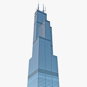 3ds max willis tower low-poly