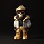 LITTLE BADASS - BIG APE - Skeleton Character Rigged 3D Model