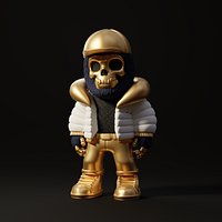 LITTLE BADASS - BIG APE - Skeleton Character Rigged 3D Model