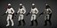 3D sci-fi infantry characters model
