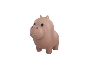 Hippo Character 3D model