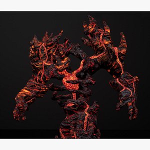 3D Magma golem