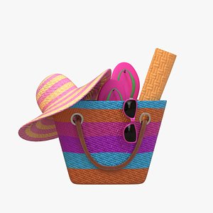 Vacation Beach Summer Bag with Holiday Accessories