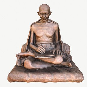 Gandhi with letter