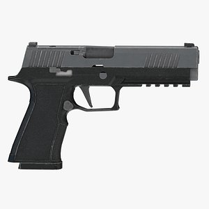 3D P320-XTEN Pistol Low Poly PBR Realistic model
