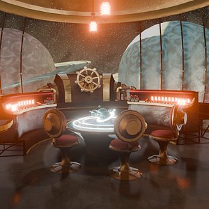 VR Spaceship Interior 3D model