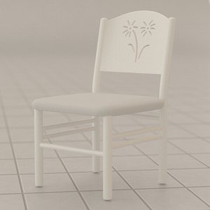 3D beautiful chair kitchen interior model