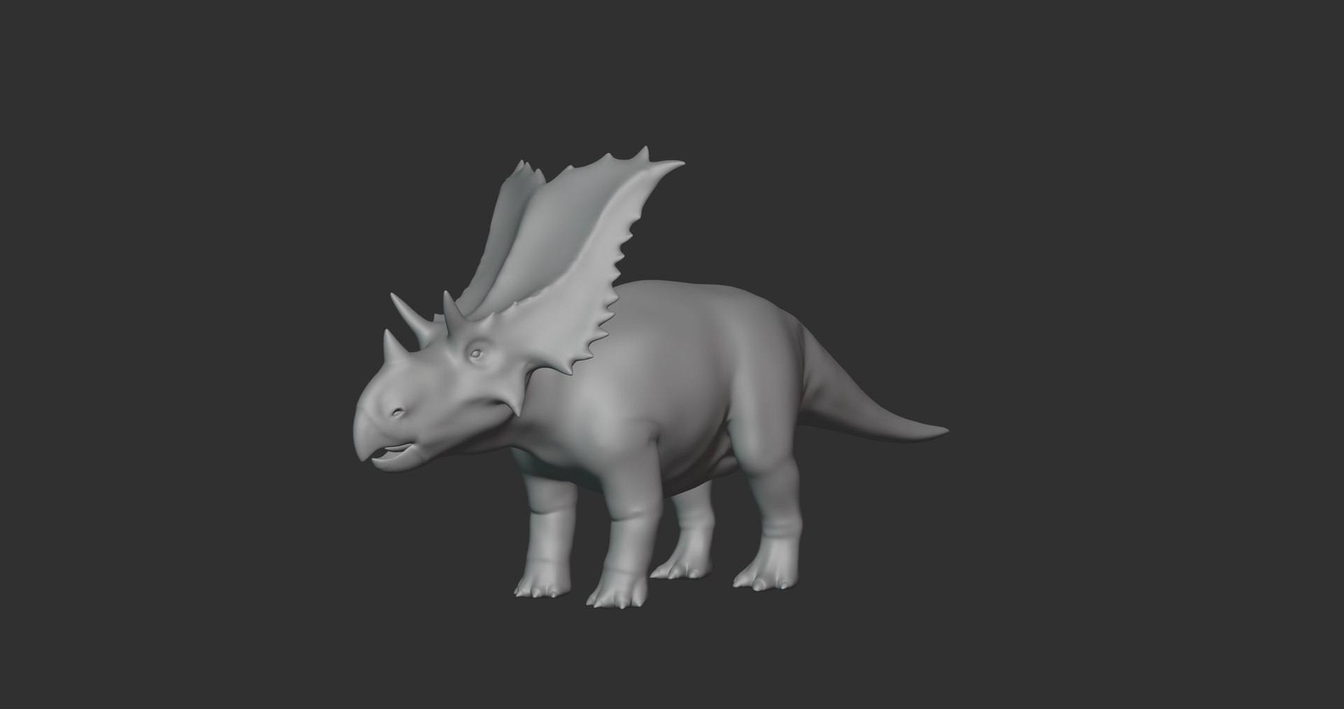 Chasmosaurus Basemesh Low Poly3D模型 - TurboSquid 2107954
