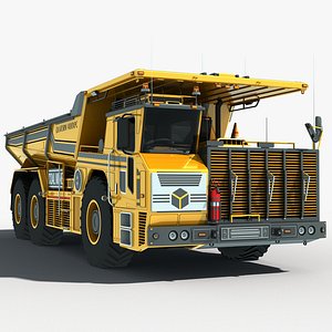 3D Quatorm 4100XPC Underground Mining Dump Truck model