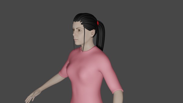 3D beautiful rigged female model