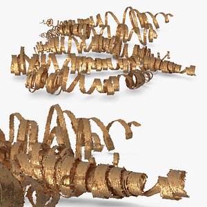 Spiral Gold Shavings from Jewelry Lathe Gold