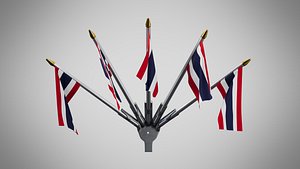 Wall Mount Flags 5 Of Thailand