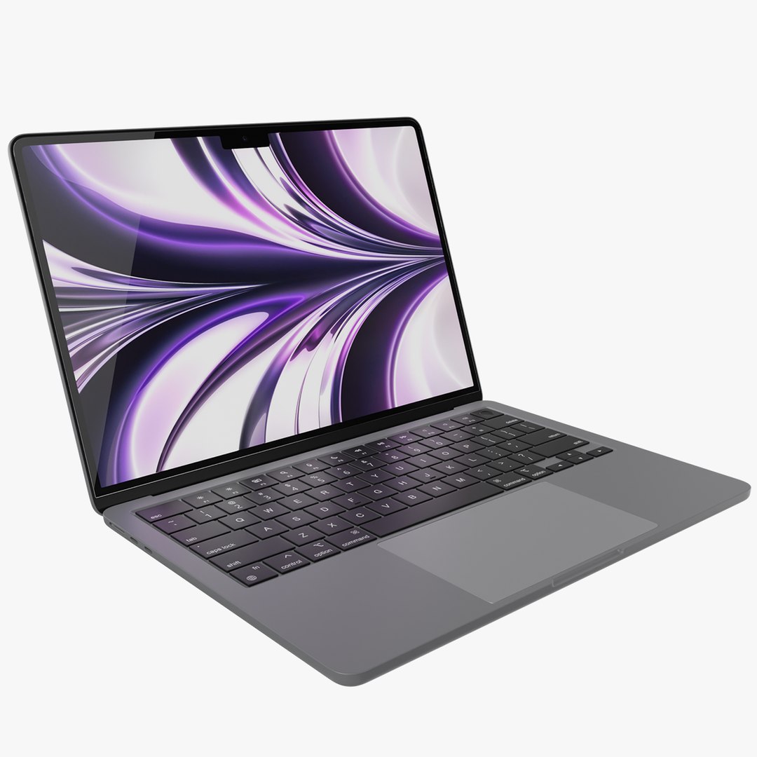 Apple MacBook Air M2 Space Gray 2022 3D Model - TurboSquid 1934453
