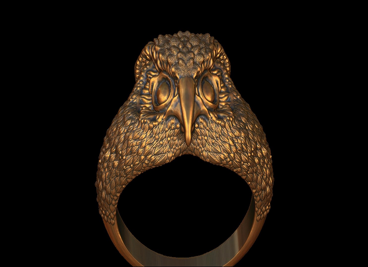 3D Model Detailed Sculpt Owl Ring - TurboSquid 2370666