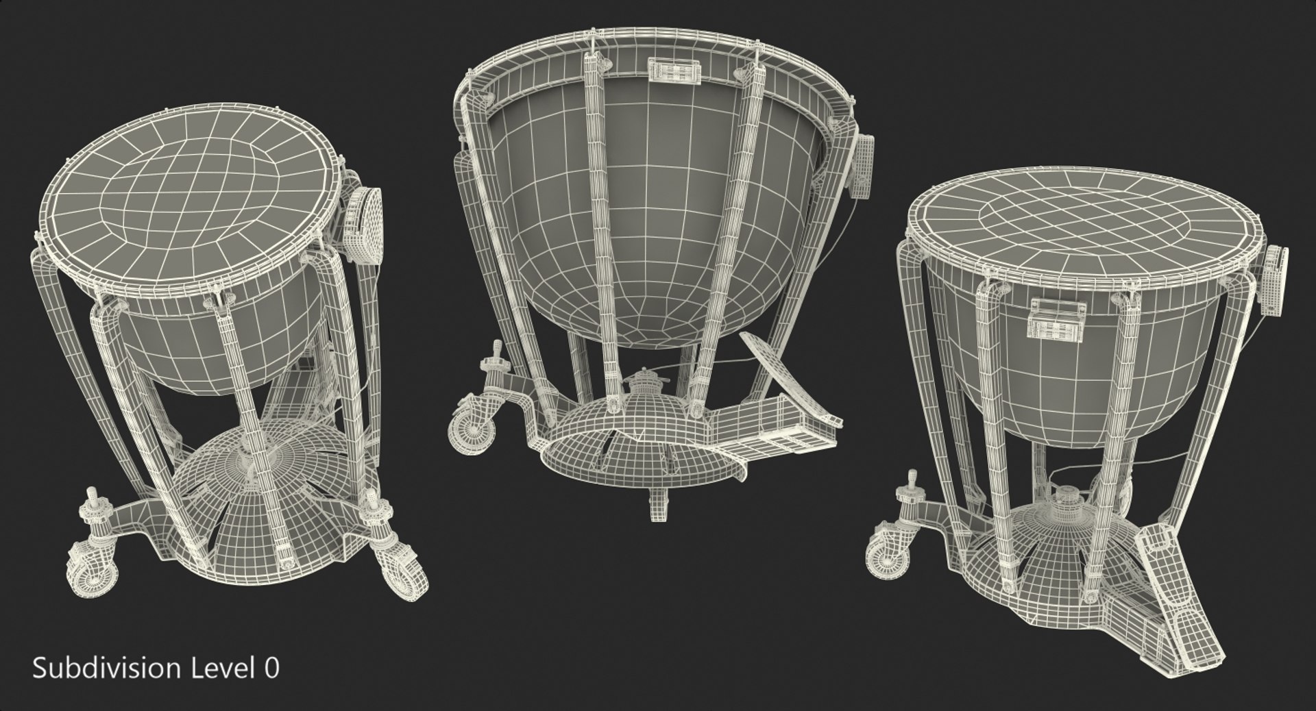 Kettle Drums Set 3D Model TurboSquid 1362742