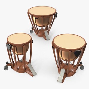 Kettle Drums 3D Models Set