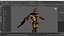 Cartoon Rigged Sci-Fi Yellow Soldier-Man 캐릭터 3D 모델