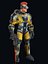 Cartoon Rigged Sci-Fi Yellow Soldier-Man 캐릭터 3D 모델