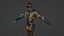 Cartoon Rigged Sci-Fi Yellow Soldier-Man 캐릭터 3D 모델