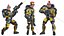 Cartoon Rigged Sci-Fi Yellow Soldier-Man 캐릭터 3D 모델
